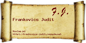 Frankovics Judit névjegykártya